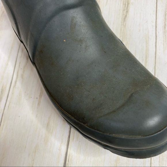 Hunter ORG Gray Tall Gloss Waterproof Rain Boots - Picture 4 of 13